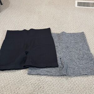 Colsie Women's Black and Gray Bike Shorts